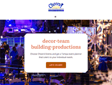 Tablet Screenshot of cheersevents.com